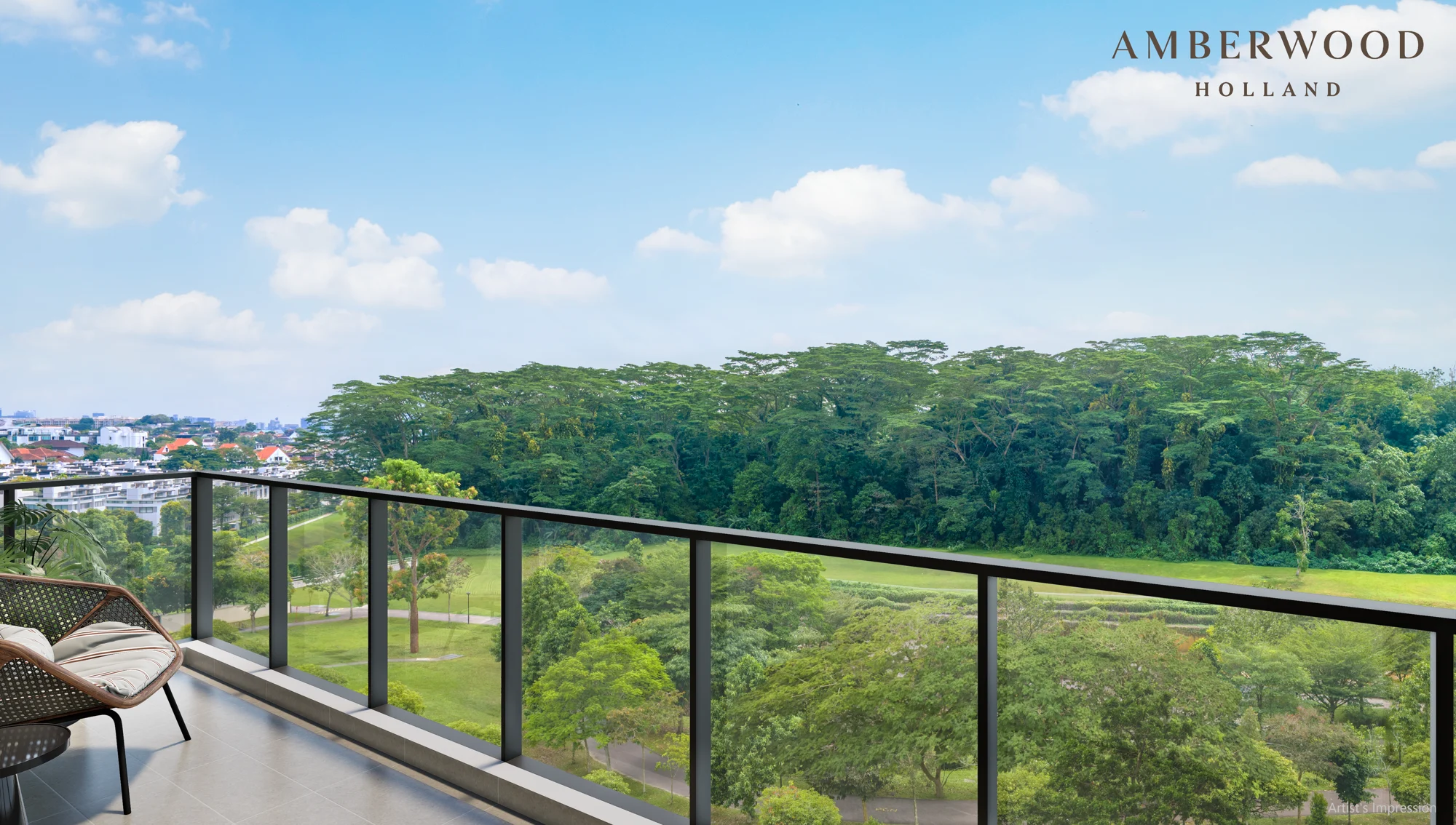 Artist’s impression of a balcony overlooking Holland Plain
