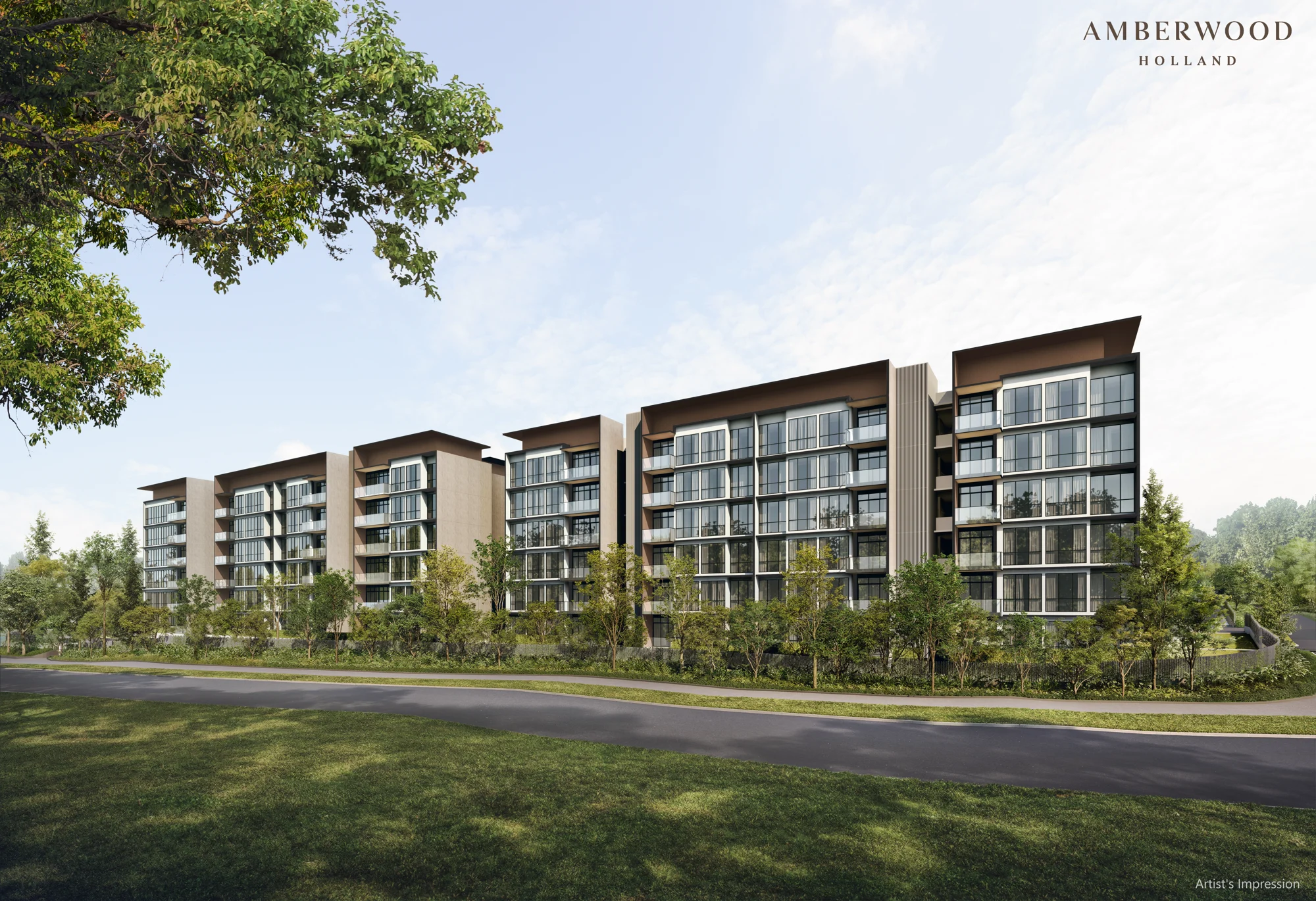 Artist’s impression of Amberwood at Holland viewed from Holland Green Linear Park